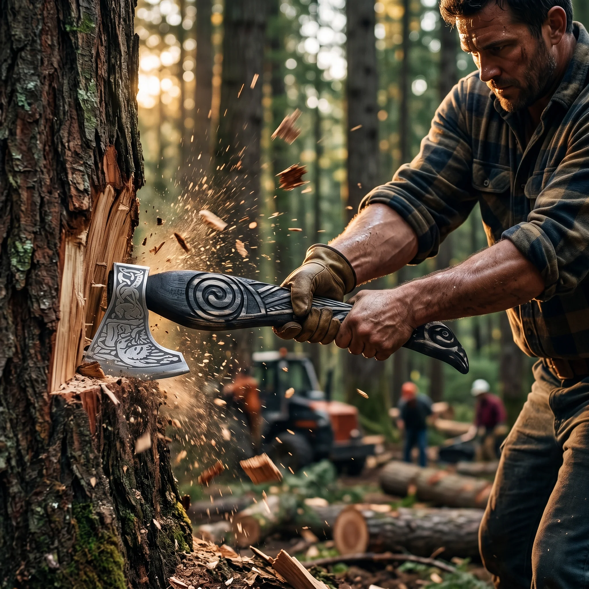 Viking Handle Display Axe – Handmade Steel - Image 2