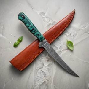 Damascus Fillet Knife – Resin Handle