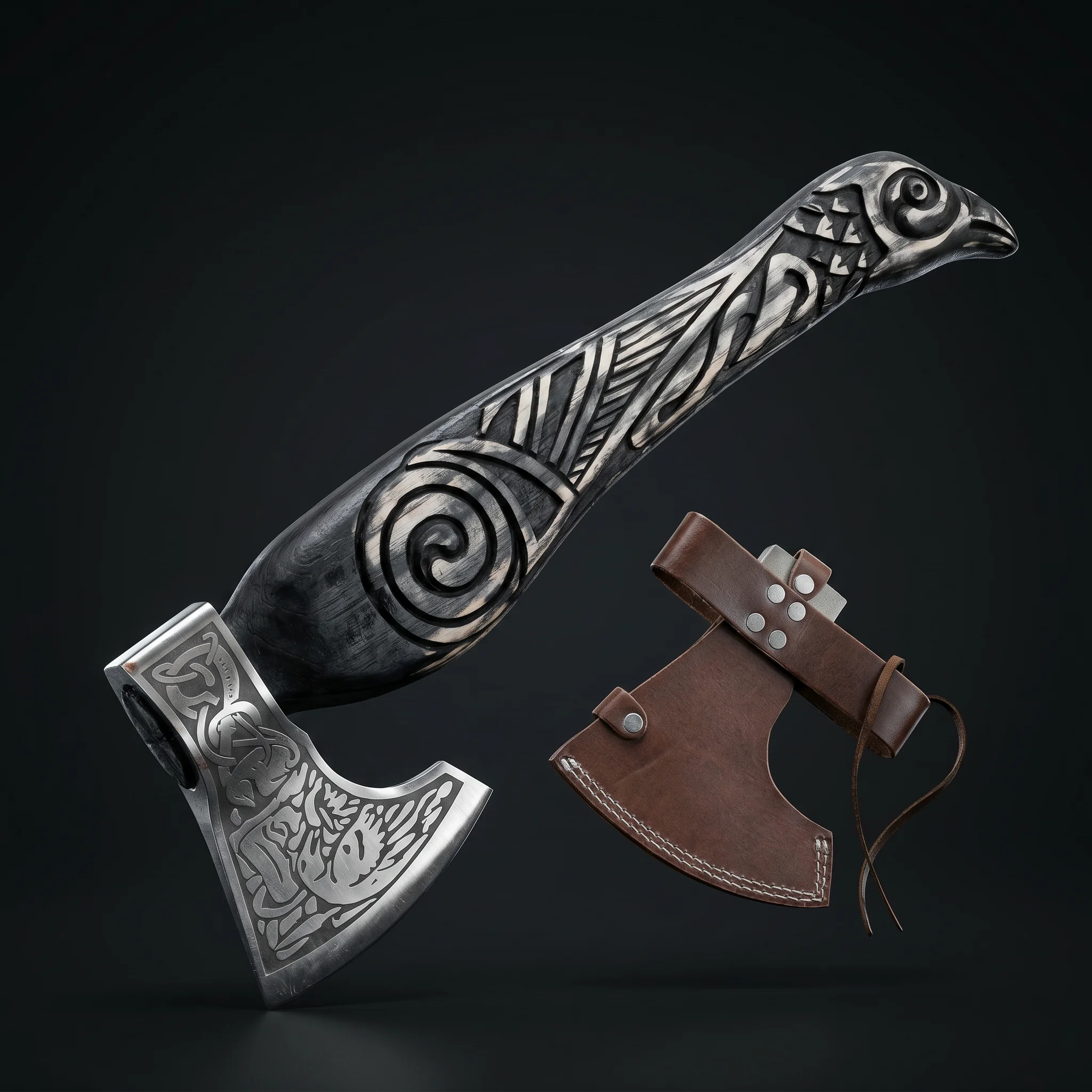 Viking Handle Display Axe – Handmade Steel - Image 3