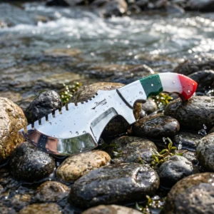 Italy Flag Tracker Knife – Steel & Resin