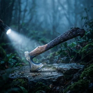 Dragon Handle Display Axe – Handmade Steel