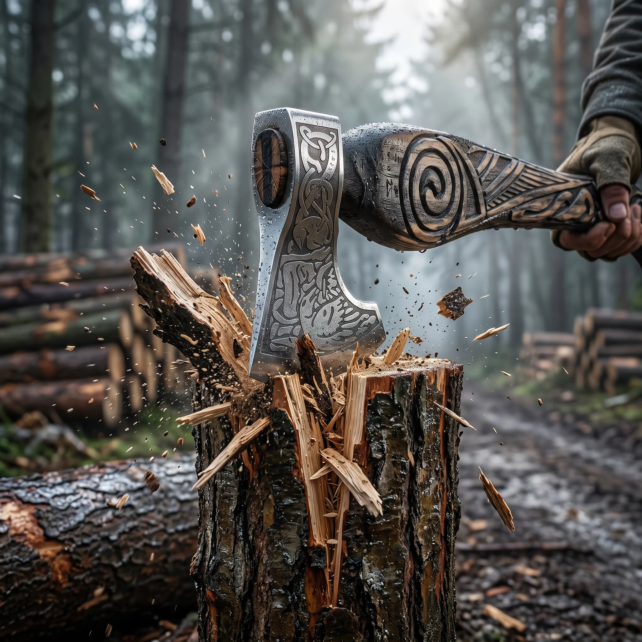Viking Handle Display Axe – Handmade Steel - Image 5