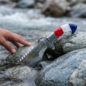 France Flag Tracker Knife – Steel & Resin