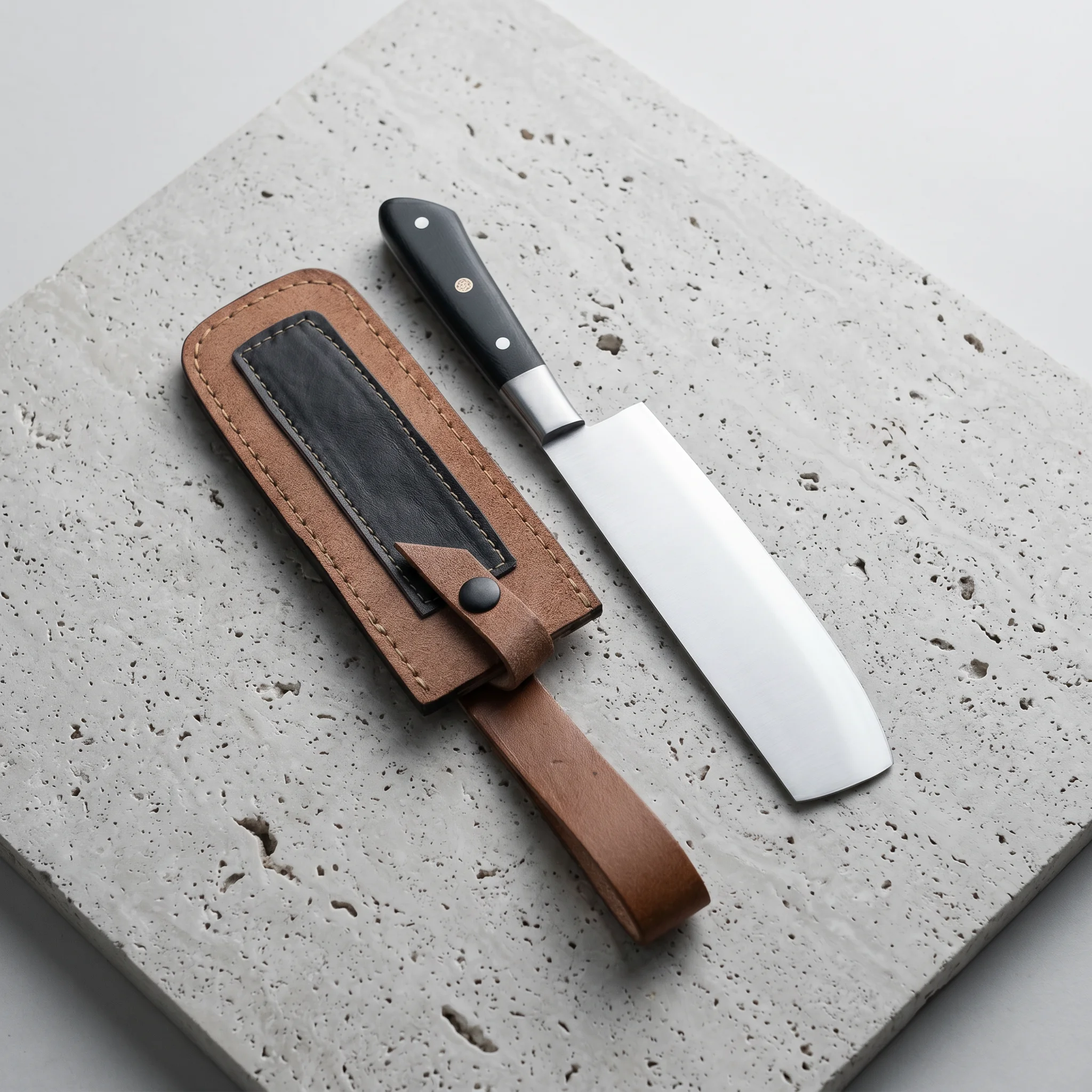Serbian-Style Cleaver Knife – 12 Chrome Steel - Image 5
