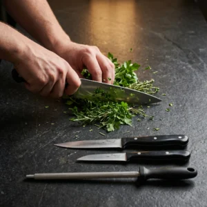 4-Piece Black Chef Set – Handmade Finish