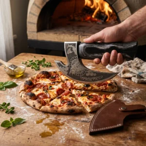 The Handmade Steel Pizza Axe